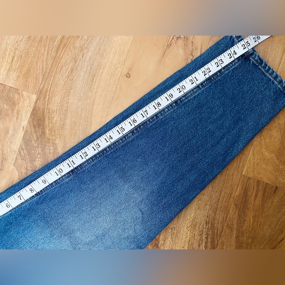 ASOS High Waisted Rise Tapered Relaxed Denim Jeans Classic Medium Wash 30 VTG - Picture 7 of 9